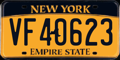 NY license plate VF40623