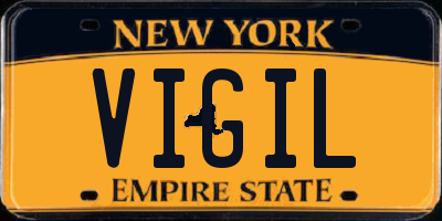 NY license plate VIGIL