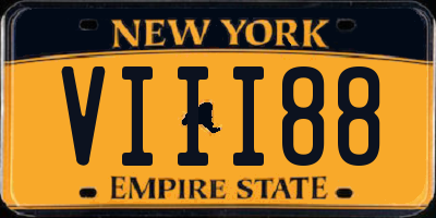 NY license plate VIII88