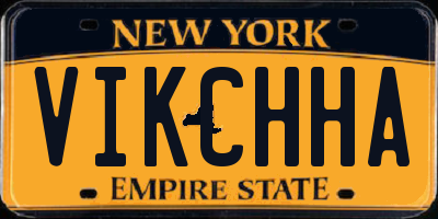 NY license plate VIKCHHA