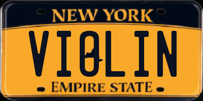 NY license plate VIOLIN