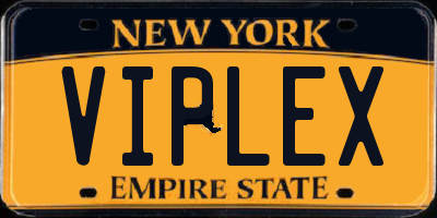 NY license plate VIPLEX