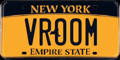 NY license plate VROOM