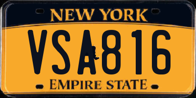 NY license plate VSA816