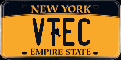 NY license plate VTEC