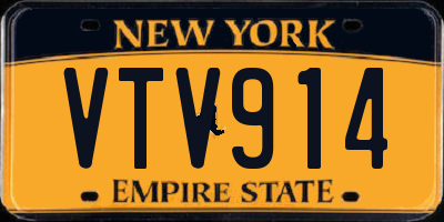 NY license plate VTV914