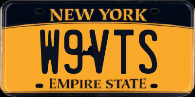 NY license plate W9VTS