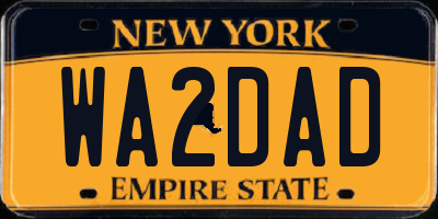 NY license plate WA2DAD