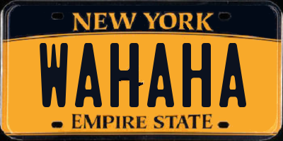 NY license plate WAHAHA