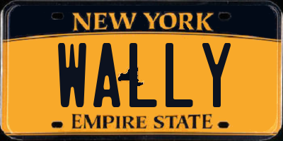 NY license plate WALLY