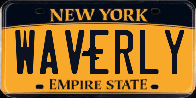 NY license plate WAVERLY