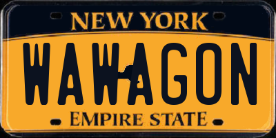 NY license plate WAWAGON