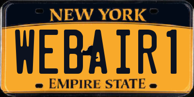 NY license plate WEBAIR1