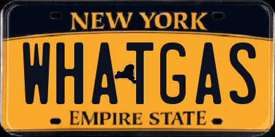 NY license plate WHATGAS