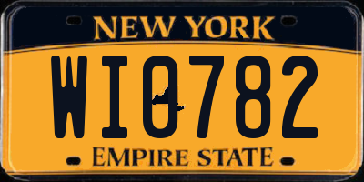 NY license plate WI0782