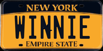 NY license plate WINNIE