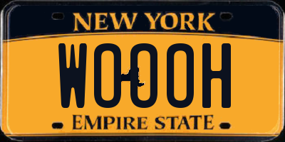 NY license plate WOOOH