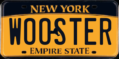 NY license plate WOOSTER