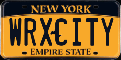 NY license plate WRXCITY