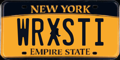 NY license plate WRXSTI