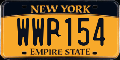 NY license plate WWP154