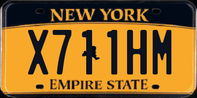 NY license plate X711HM