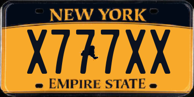 NY license plate X777XX