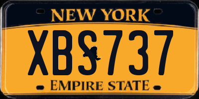 NY license plate XBS737