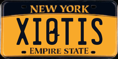 NY license plate XIOTIS