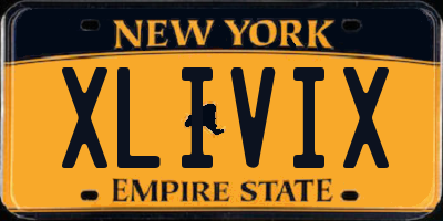 NY license plate XLIVIX