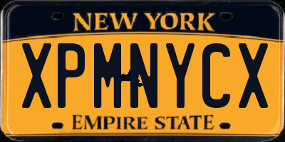 NY license plate XPMNYCX