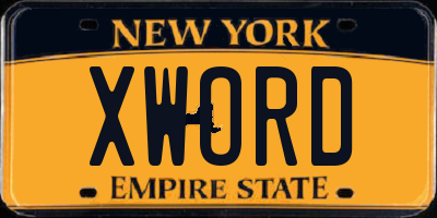 NY license plate XWORD