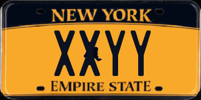 NY license plate XXYY