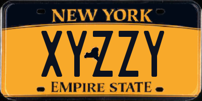 NY license plate XYZZY