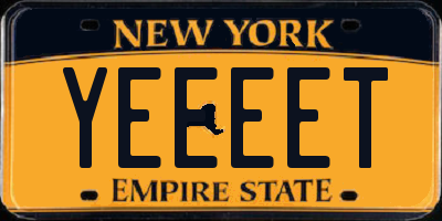 NY license plate YEEEET