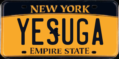 NY license plate YESUGA