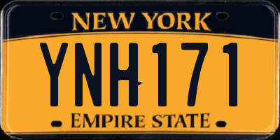 NY license plate YNH171