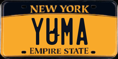 NY license plate YUMA