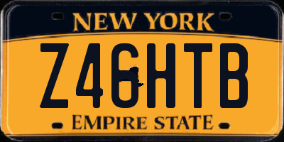 NY license plate Z46HTB