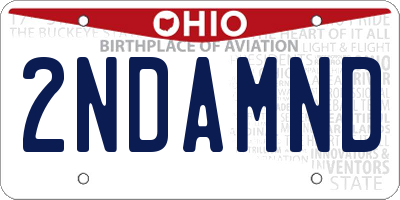 OH license plate 2NDAMND