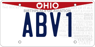 OH license plate ABV1