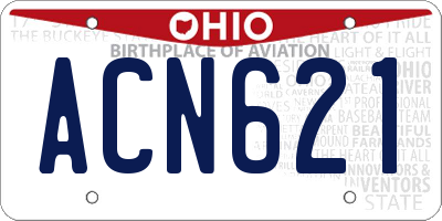 OH license plate ACN621