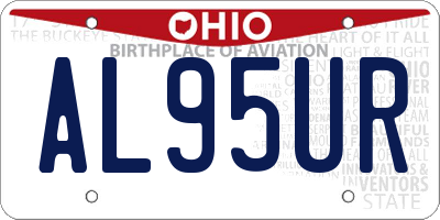 OH license plate AL95UR