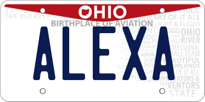 OH license plate ALEXA