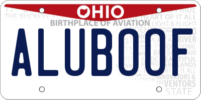 OH license plate ALUBOOF