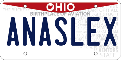 OH license plate ANASLEX