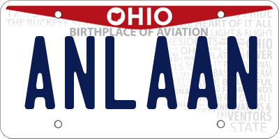 OH license plate ANLAAN