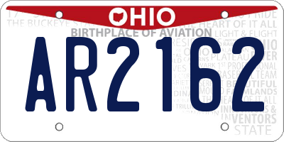 OH license plate AR2162