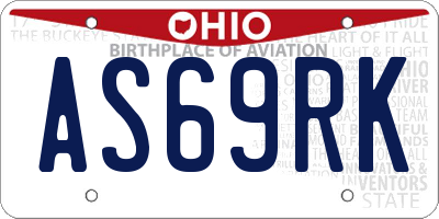 OH license plate AS69RK