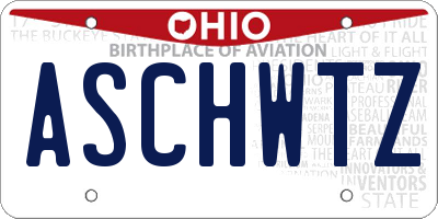 OH license plate ASCHWTZ